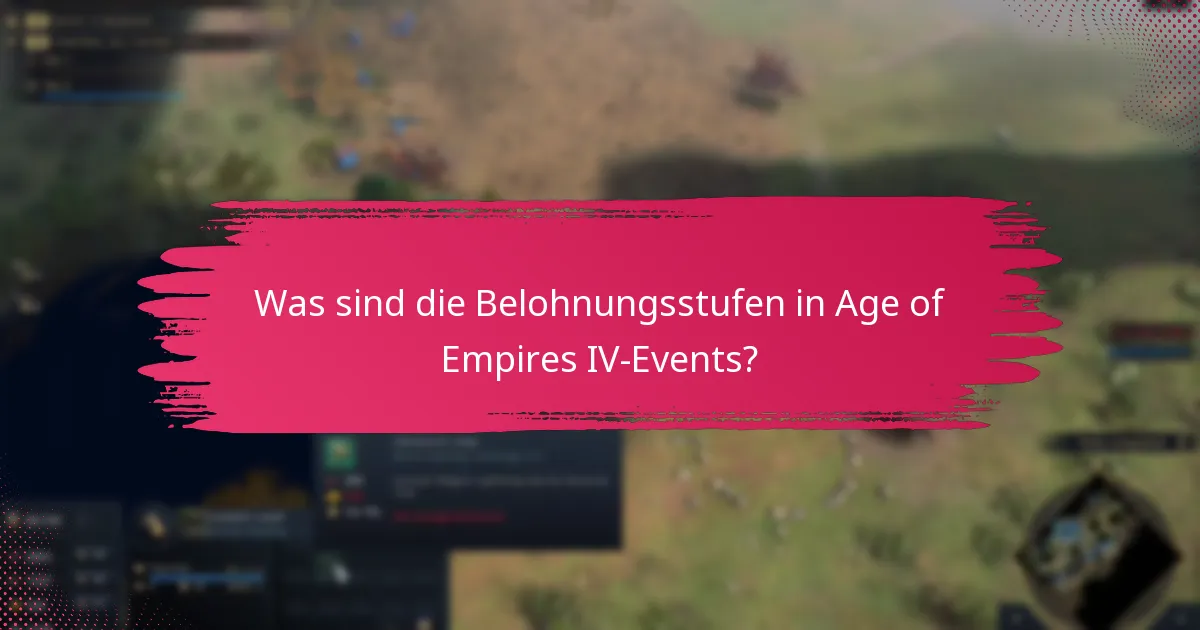 Was sind die Belohnungsstufen in Age of Empires IV-Events?
